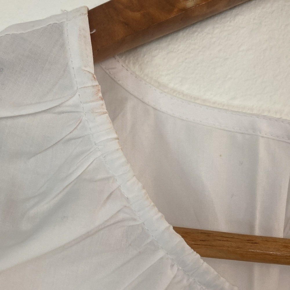 J Crew White Hyacinth top in‎ cotton poplin Womens XXS - Picture 3 of 6